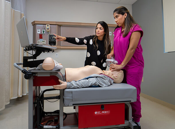 AHA-approved voice assisted manikin CPR certification station in West Palm Beach Florida