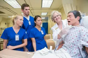 nursing cpr instructor demonstration simulation to students